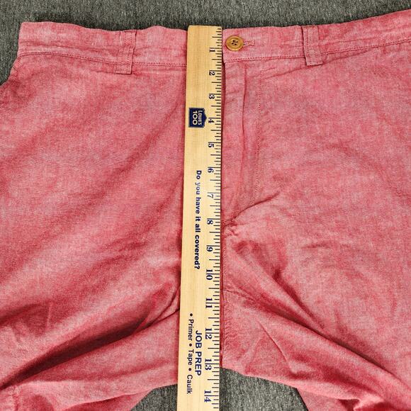J Crew Gramercy Shorts sz 34 Men Crosshatch Pink Red 8" Preppy Chino Bermudas - Picture 7 of 10